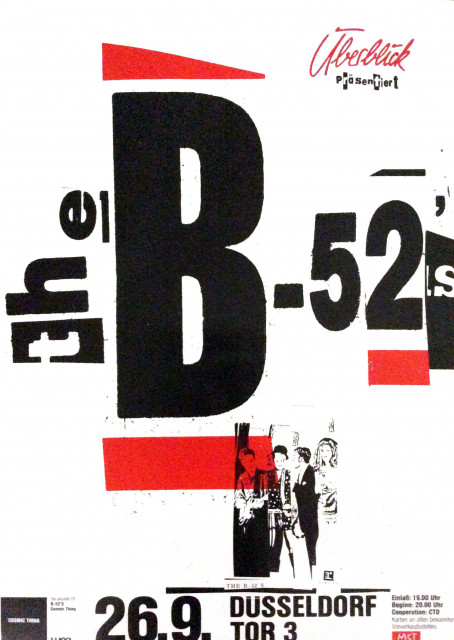 B 52's Cosmic Tour 1989 Düsseldorf (A1) | Posterlink Shop