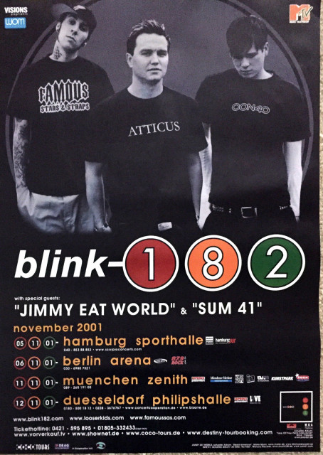 blink 182 tour 2001