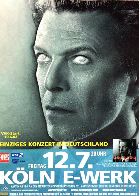 David Bowie Cologne Poster Heathen Tour 2002 (A1) | Posterlink Shop