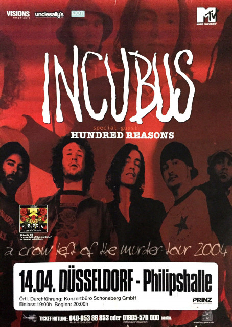 Incubus Düsseldorf 2004 (A1) | Posterlink Shop