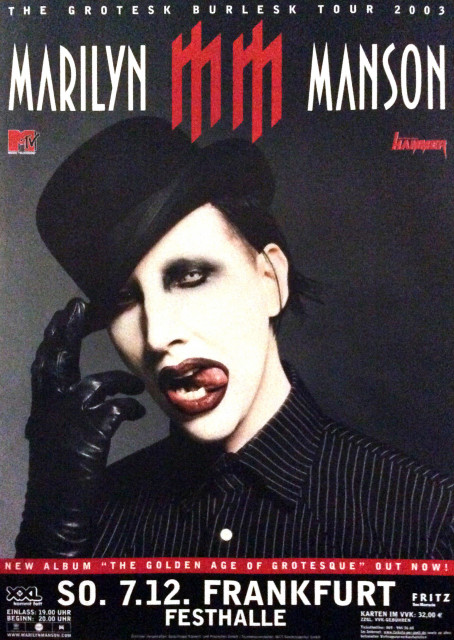 Marilyn Manson Tour 2003 Frankfurt (A1) | Posterlink Shop