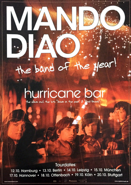 Mando Diao Hurricane Bar German Tour 2006 (A1) | Posterlink Shop