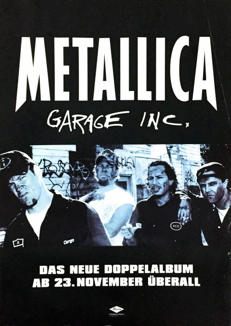 Metallica Album Release Poster Garage Inc 1998 (A1) | Posterlink Shop