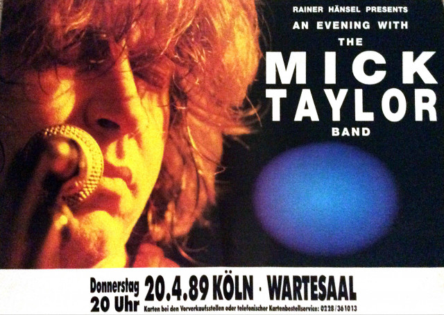 Mick Taylor Tour 1989 Köln (A1) | Posterlink Shop