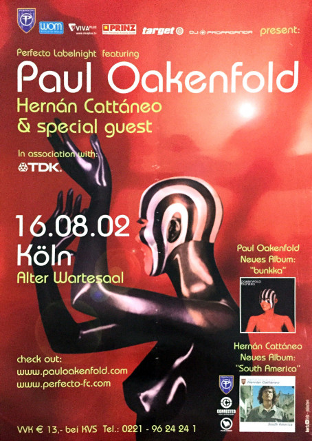 Paul Oakenfold DJ in Cologne 2002 (A1) | Posterlink Shop