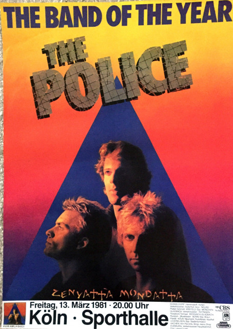 The Police Zenyatta Mondatta Tour 1981 Köln (A1) | Posterlink Shop