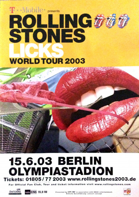 Rolling Stones 40 Licks Tour 2003 Berlin (A1) | Posterlink Shop