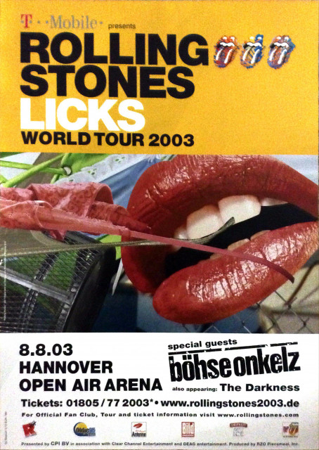 Rolling Stones 40 Licks Tour 2003 Hannover (A1) | Posterlink Shop