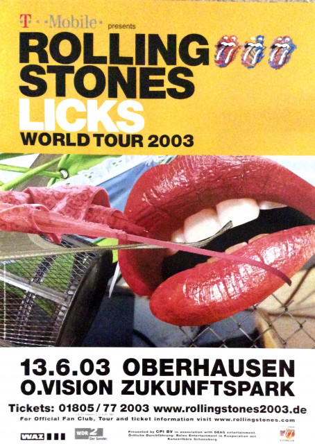 Rolling Stones 40 Licks Tour 2003 Oberhausen ACDC (A1) | Posterlink Shop