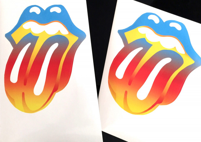 Rolling Stones 40 Licks Sticker Set of 2 (11cm x 11cm) | Posterlink Shop