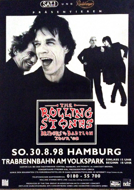 Rolling Stones Bridges to Babylon Tour 1998 Hamburg (A1) | Posterlink Shop