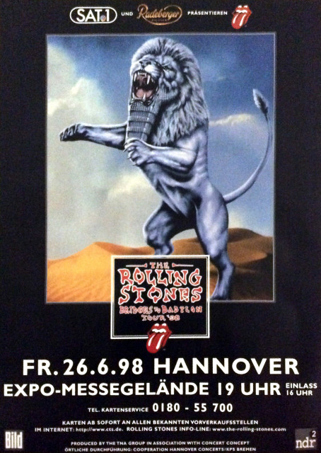 Rolling Stones Bridges to Babylon Tour 1998 Hannover (A1) | Posterlink Shop