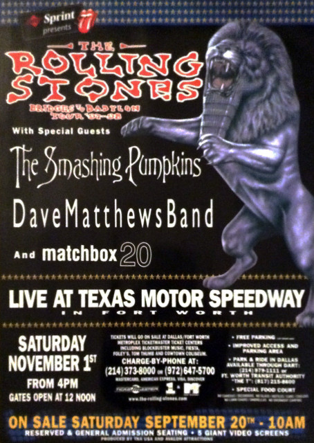 Rolling Stones Texas Motor Speedway November 1997 (60,5cm w x 92cm h) | Posterlink Shop