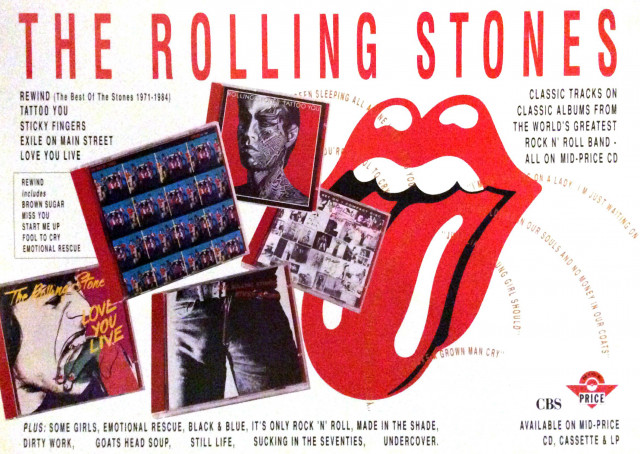 Rolling Stones Promo Poster for Record Stores 1988 (77cm w x51cm h) | Posterlink Shop