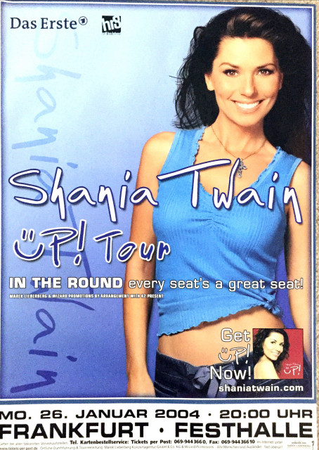 Shania Twain Frankfurt 2004 UP Tour (A1) | Posterlink Shop